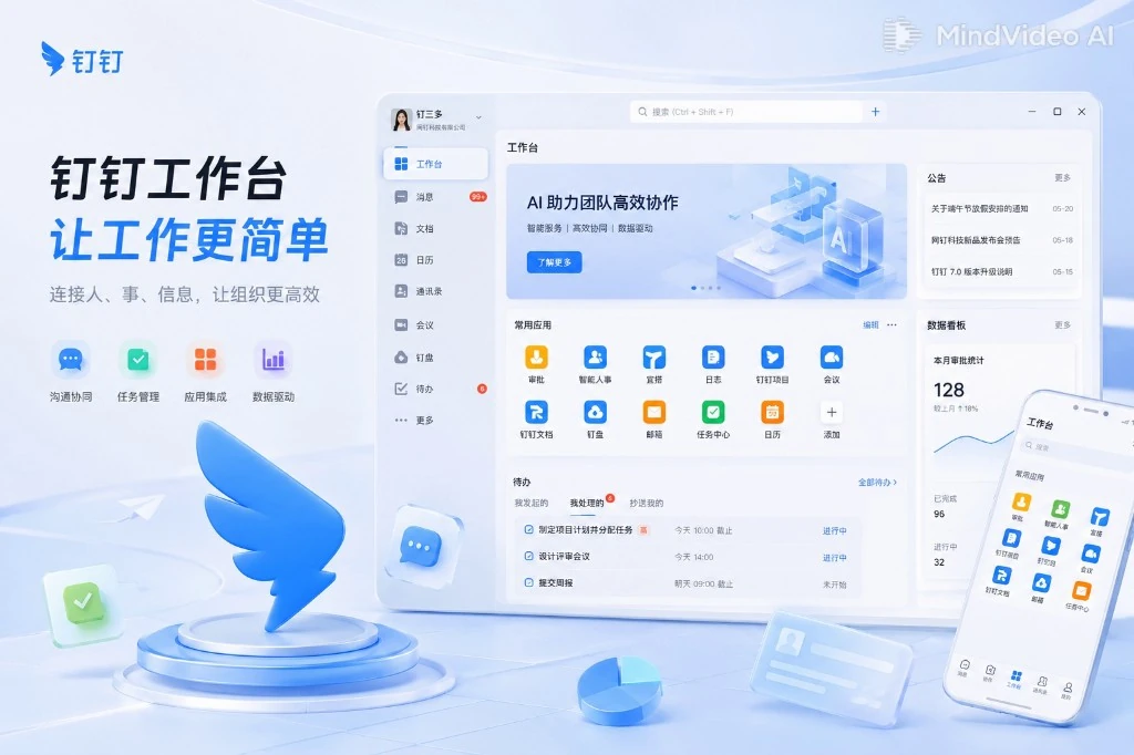 钉钉AI9.0智能办公平台全屏头图